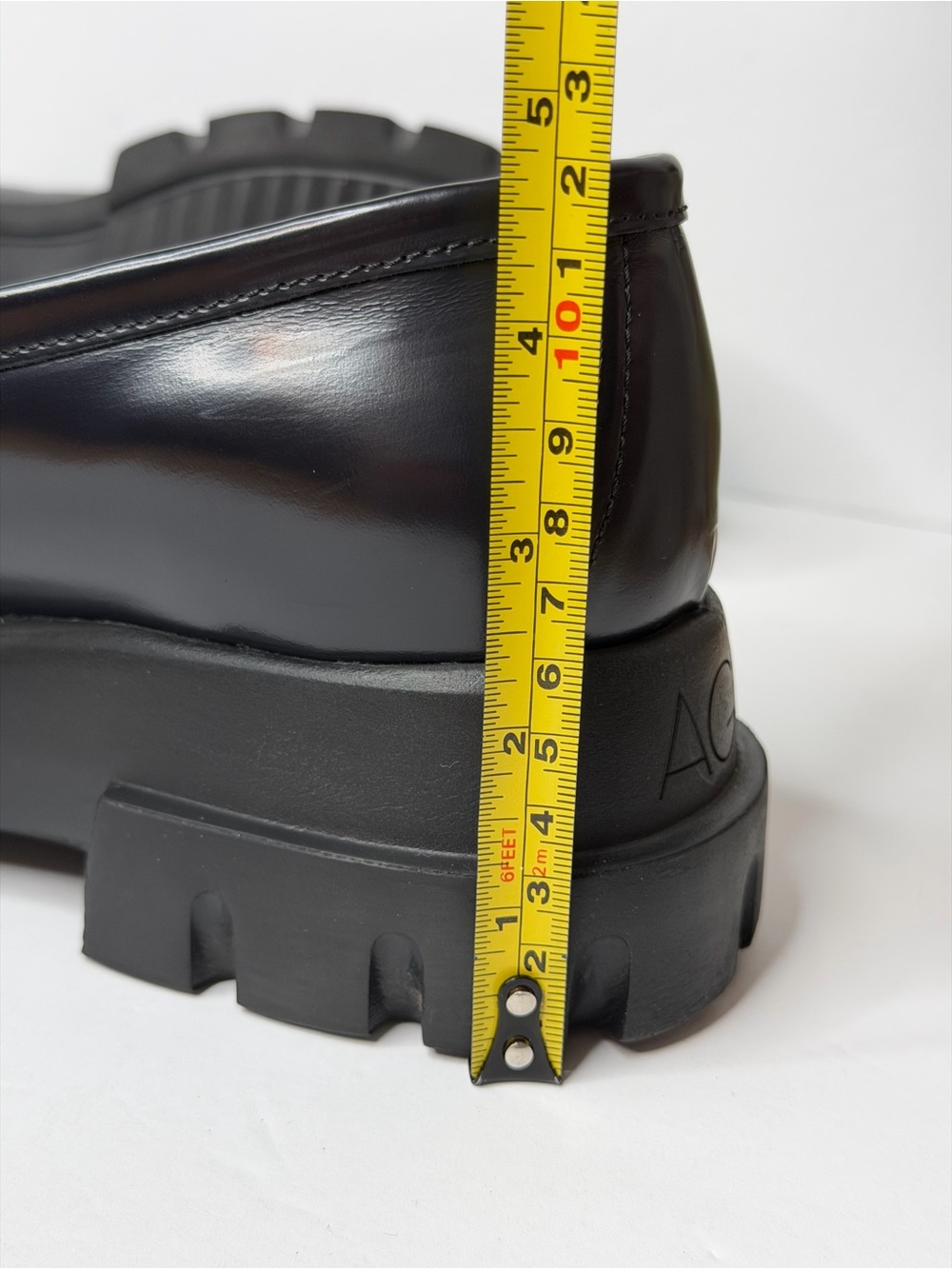 AGL Monique chunky sole leather loafers in black leather Women's EU 39/ 8.5-9 US - Picture 13 of 15